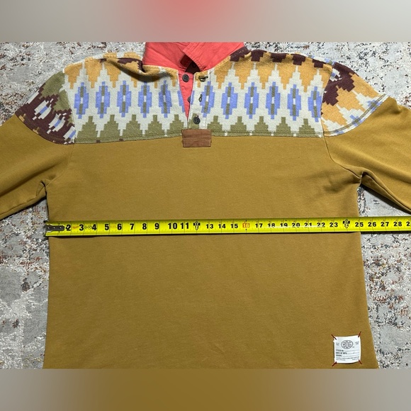 BDG Heavyweight Craft Pattern Rugby Sweatshirt Size Medium 100% cotton - Picture 6 of 10